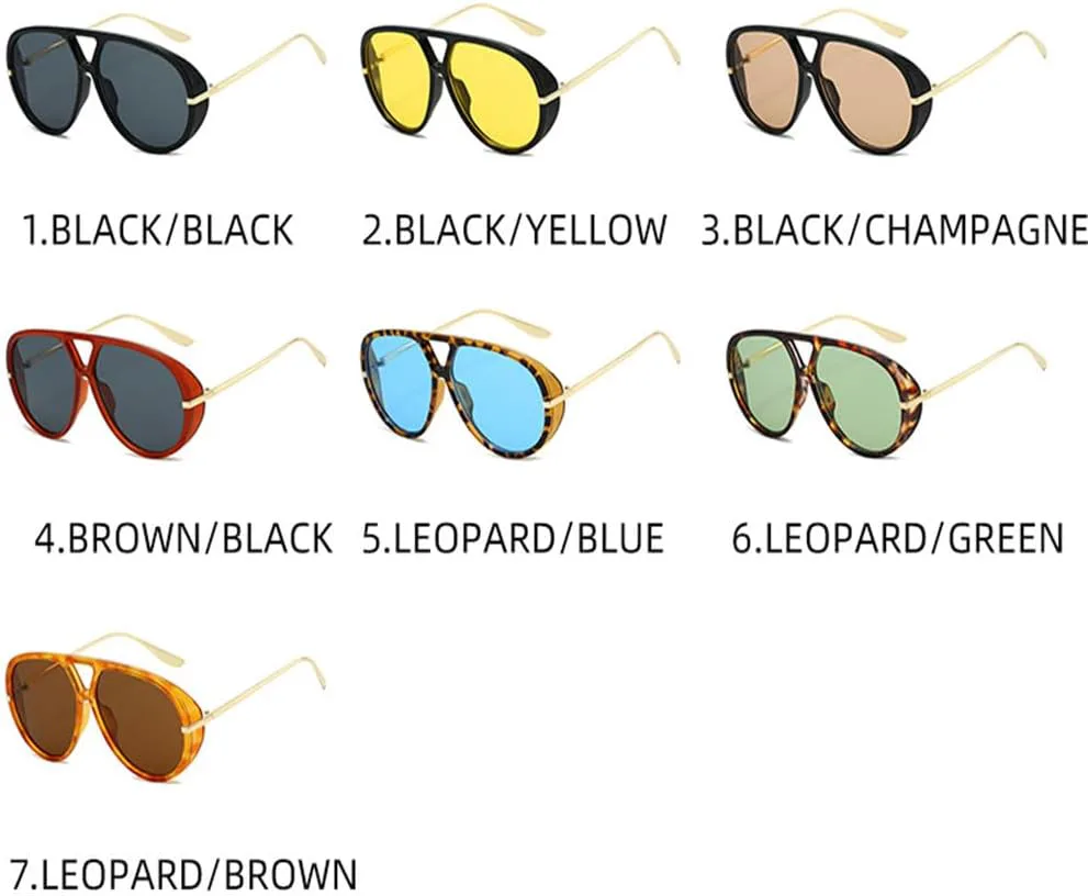 

Солнцезащитные очки UV400 с металлическим корпусом большого размера для женщин и мужчин, для бега и занятий спортом на открытом воздухе UYPTK, Leopard Blue