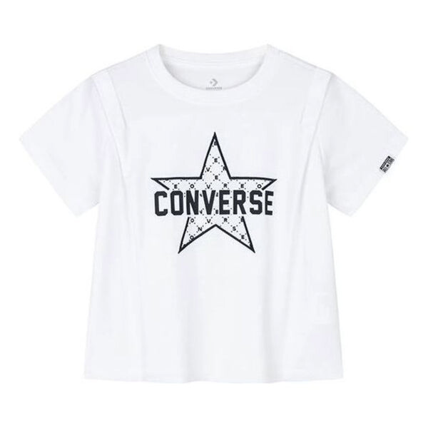 

Футболка logo printed t-shirt 'white black' Converse, белый