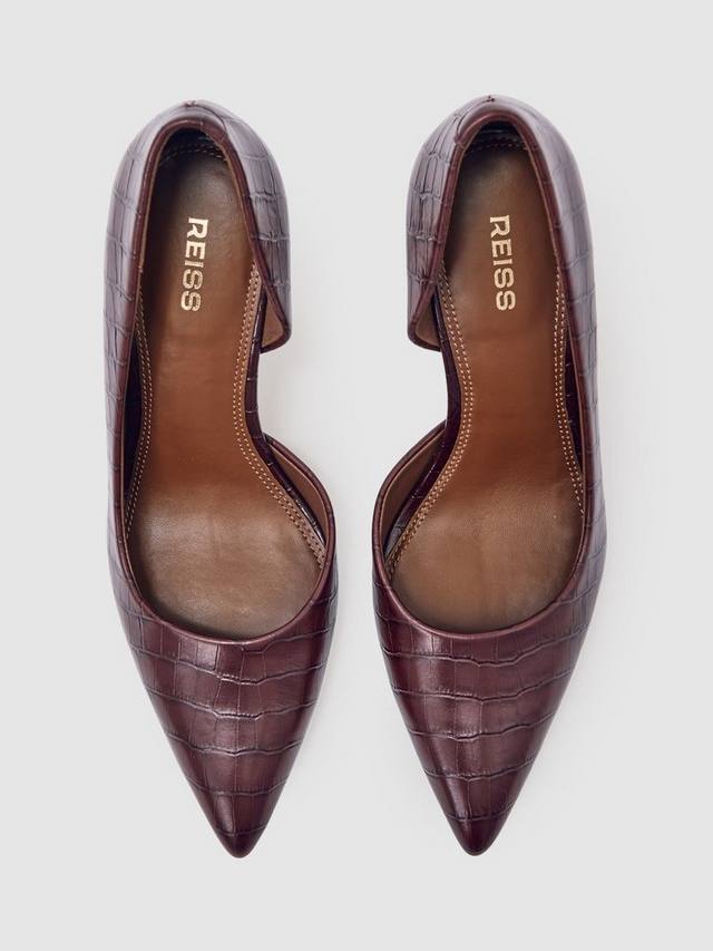 Туфли-лодочки Layla на шпильке из кожи Reiss, Burgundy — фото 3