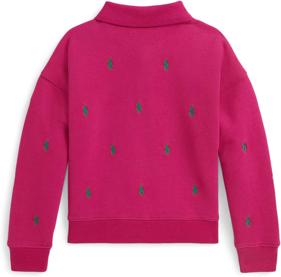 Толстовка Polo Ralph Lauren Kids Polo Pony Fleece Polo Sweatshirt, цвет Preppy Pink — фото 2