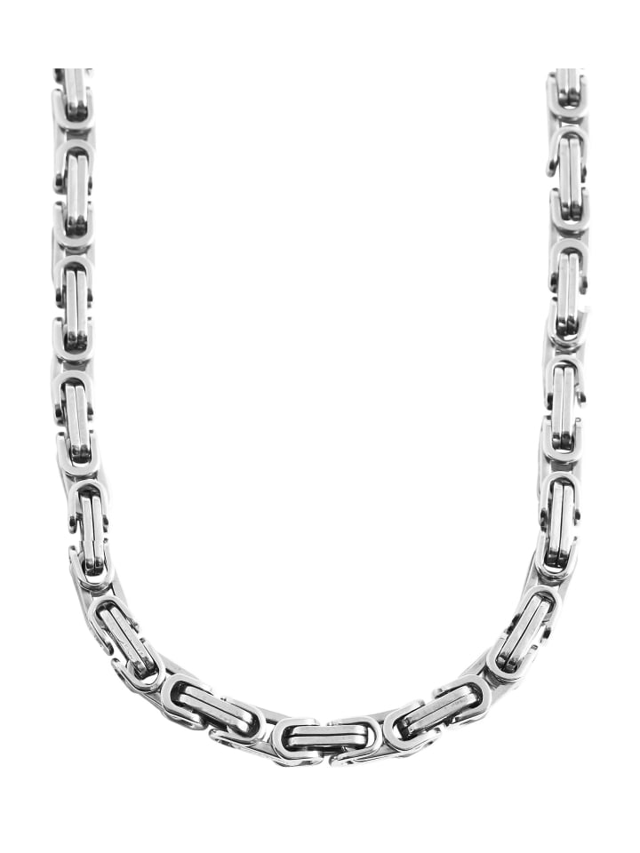 

Adeliás Колье унисекс - цепочка «Кингс» из нержавеющей стали, 50 см, серебристый цвет