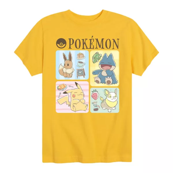 

Футболка с принтом «Pokemon Cafe» для мальчиков 8-20 лет Licensed Character, желтый