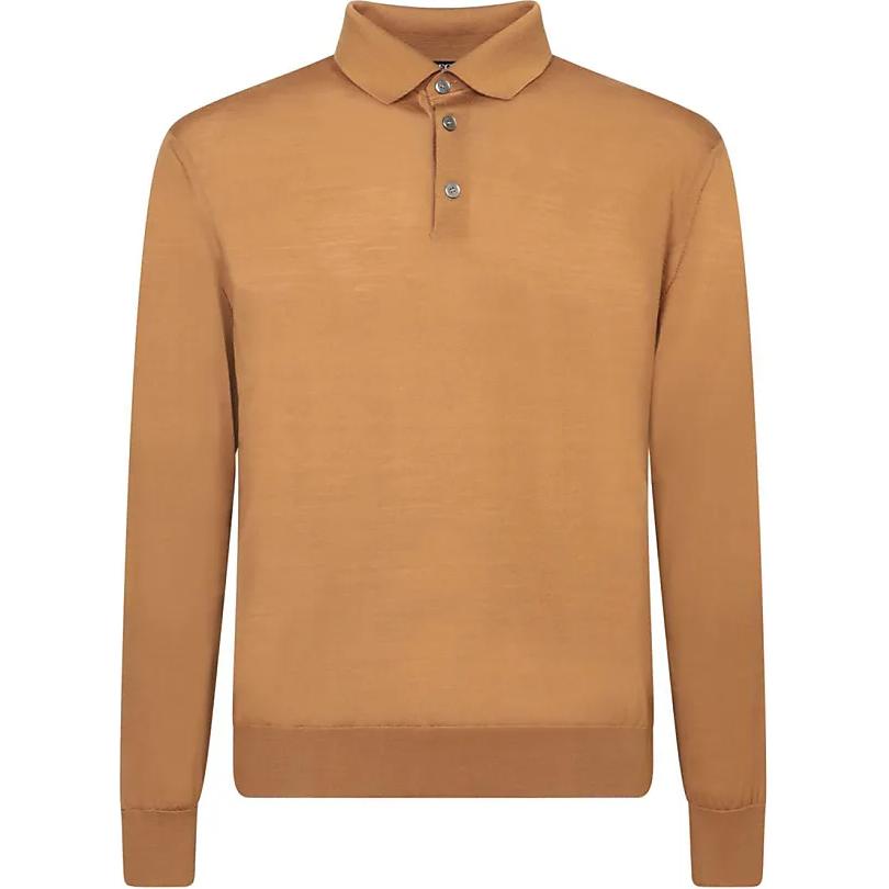 

Рубашка-поло Zegna Straight Hem Fine Knit Ermenegildo Zegna, Ginger Yellow