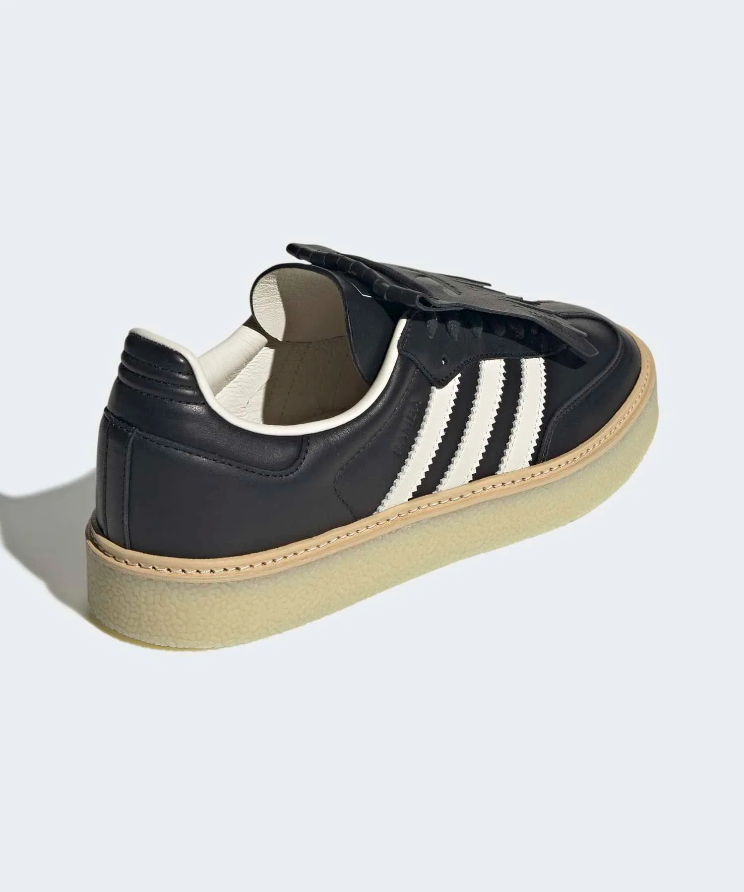 Унисекс кроссовки Samba Lux adidas из натуральной кожи чёрные — фото 4