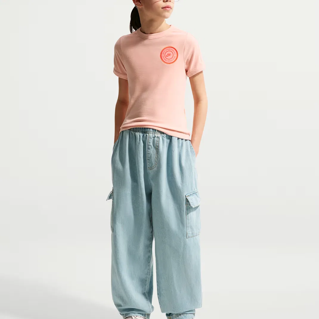 Детская футболка с круглым вырезом Nike, Arctic Orange/Arctic Orange/Arctic Orange/Lawn Orange — фото 3