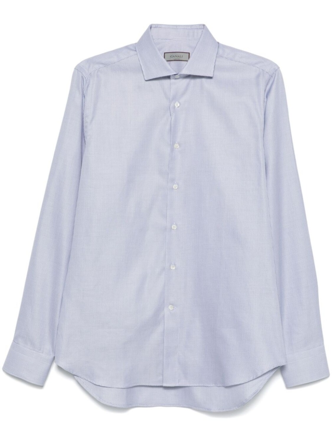 

Canali рубашка из микротекстурированного хлопка, синий