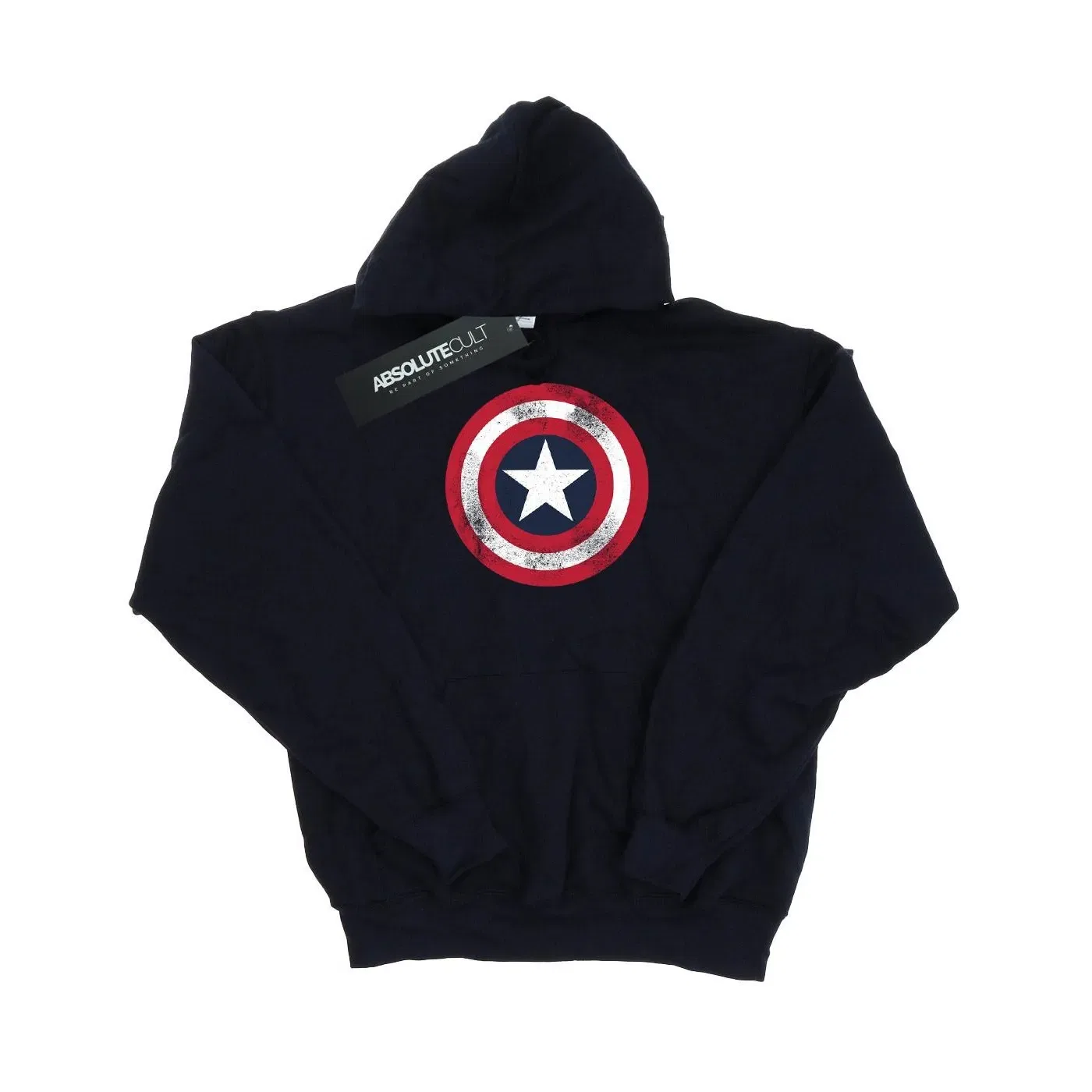 Худи Marvel Captain America с принтом, темно-синий — фото 2