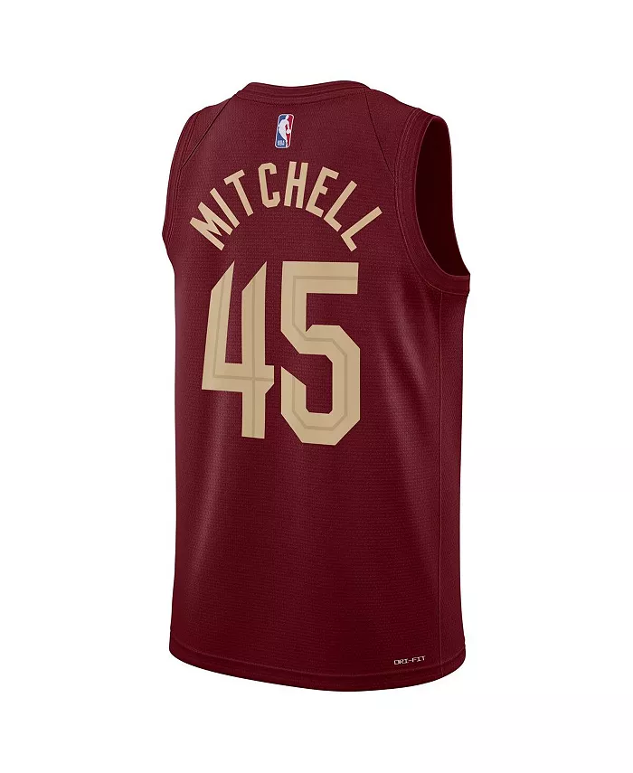 Мужская и женская баскетбольная майка Donovan Mitchell Cleveland Cavaliers Swingman Nike, красный — фото 2