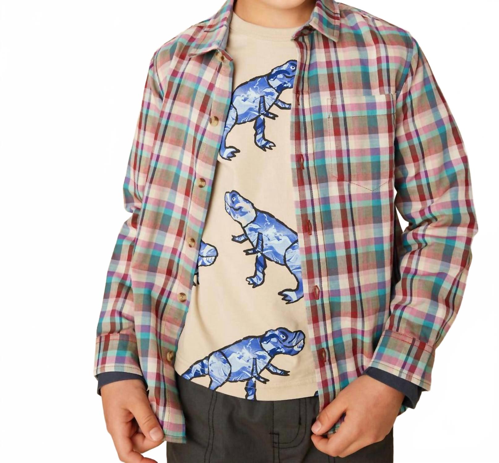 

Двухслойная клетчатая рубашка на пуговицах в стиле Antalya Plaid Tea Collection, Antalya Plaid