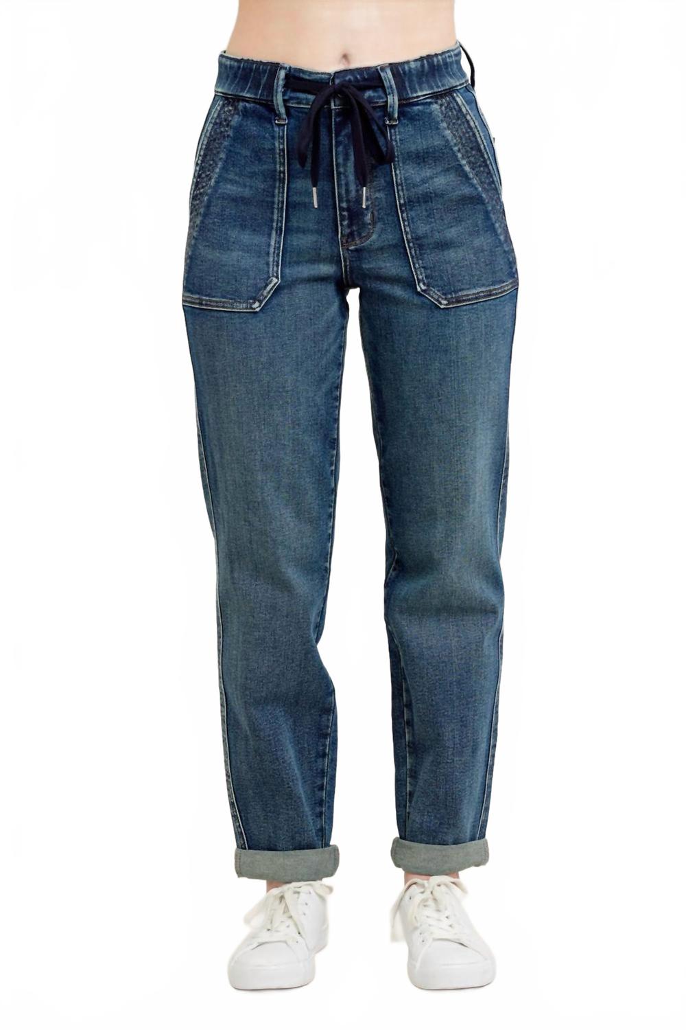 

Джинсы-джоггеры London High Waist Vintage синего цвета Judy синий, синий