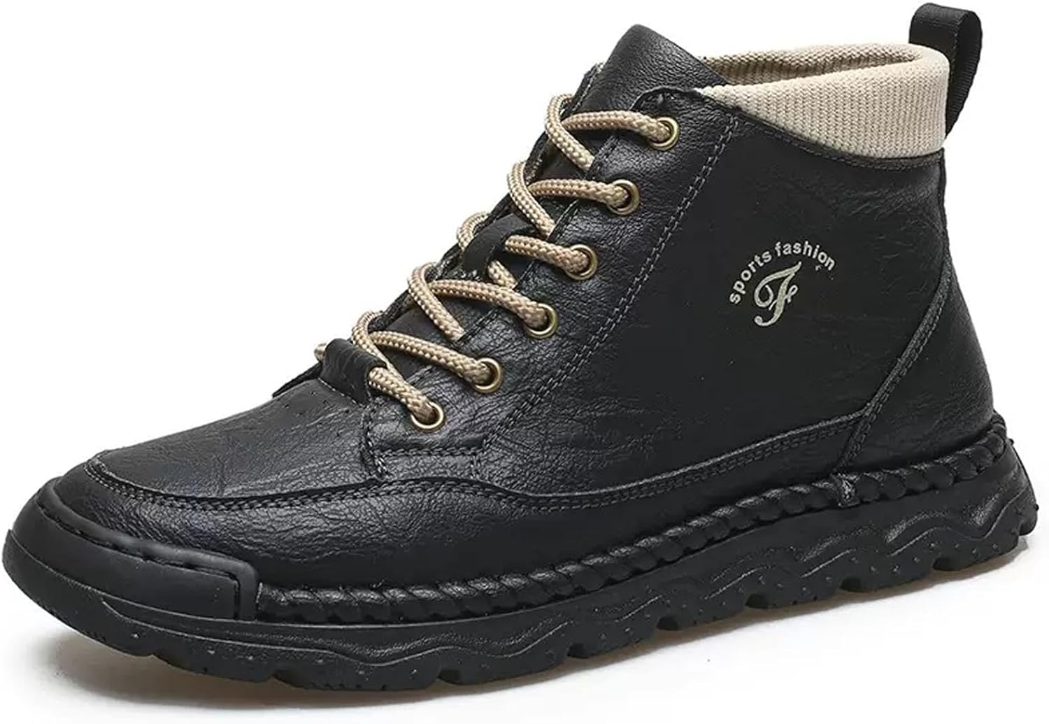 

Мужская обувь для пеших прогулок, кемпинга и вождения, высокие ботинки Чукка, противоскользящие, дышащие, ручной работы, спортивные Tznbgge, черный