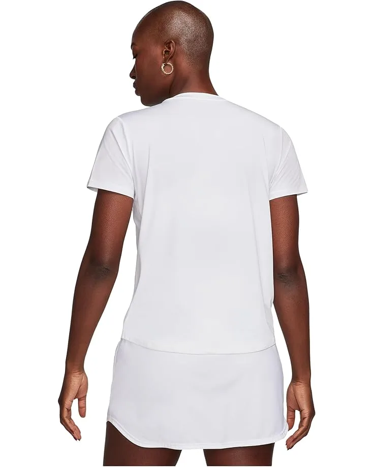 Топ Nike One Classic Dri-FIT Short-Sleeve Top, White — фото 2