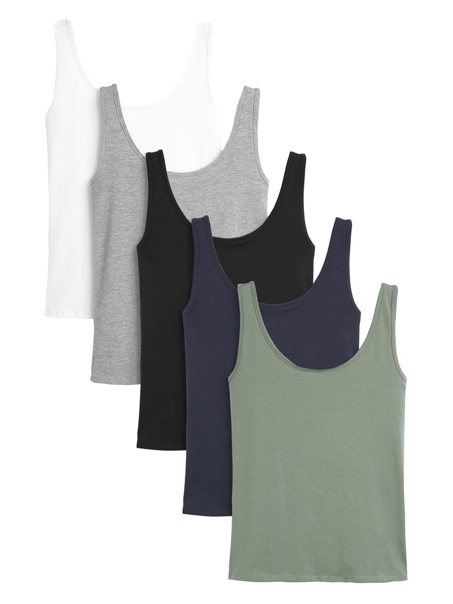 

Топ Next, цвет Navy/mottled grey/Mint/Black/White