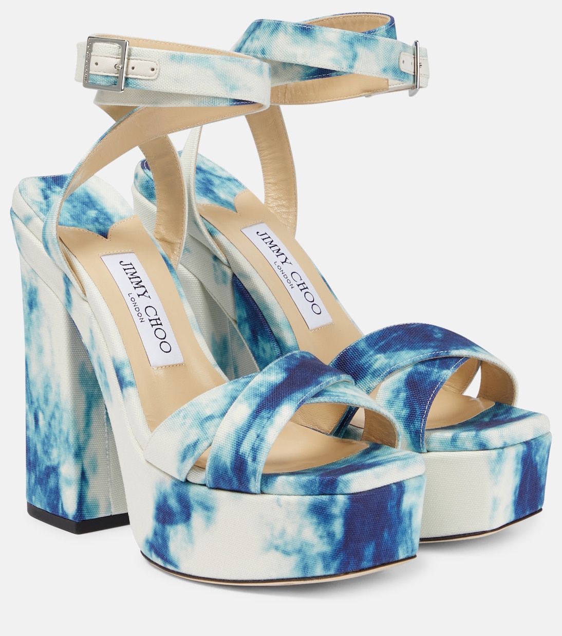 Босоножки на платформе Gaia 140 Jimmy Choo, Latte Mix