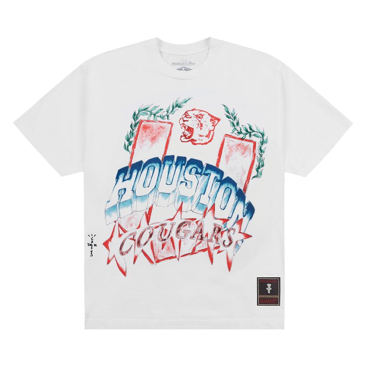 

Футболка Cactus Jack By Travis Scott Cactus Jack by Travis Scott x Mitchell & Ness University Of Houston Handdrawn Tee, белый