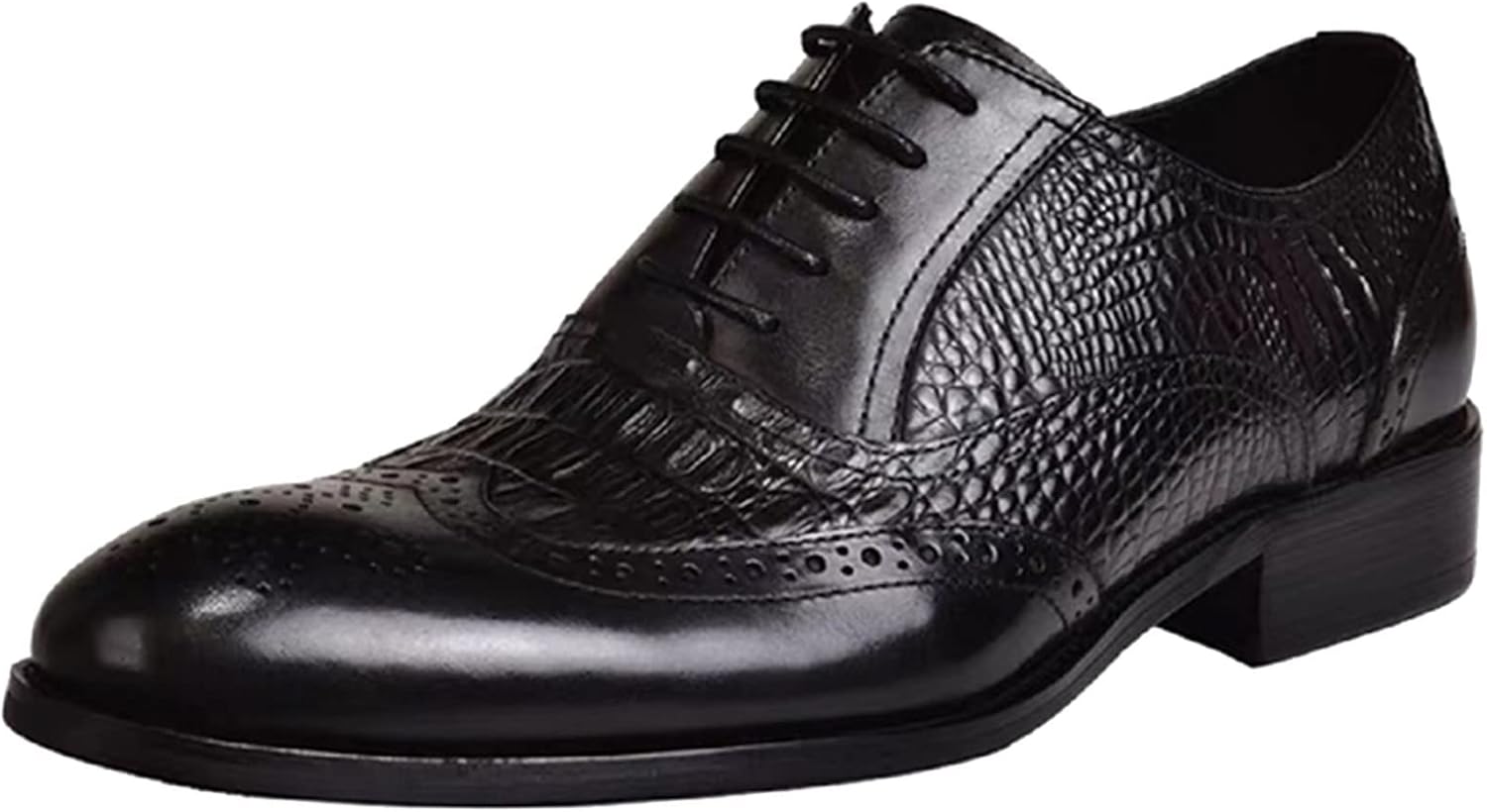 

Мужские туфли HINDOLA Повседневные Классические Деловые Свадебные Кожаные Туфли Оксфорд Дерби на шнуровке, черный