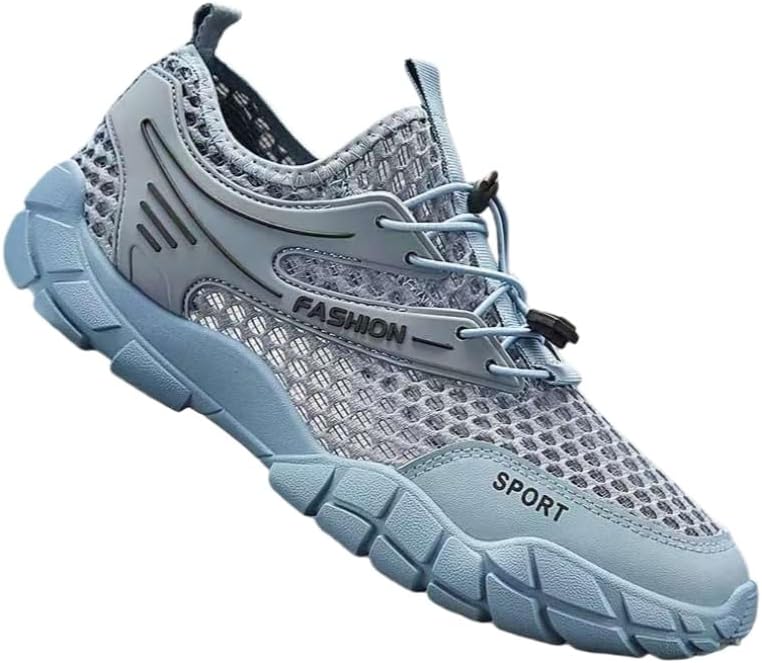 

Мужские спортивные кроссовки из дышащей сетки - легкие и удобные, с амортизацией и противоскользящей подошвой, подходят для ежедневной активности на открытом воздухе, повседневной носки и прогулок Fmshi, синий