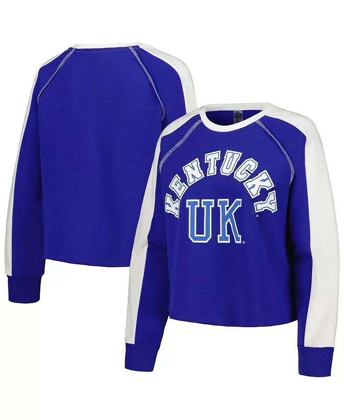 

Женский укороченный пуловер Royal Kentucky Wildcats Blindside реглан свитшот Gameday Couture