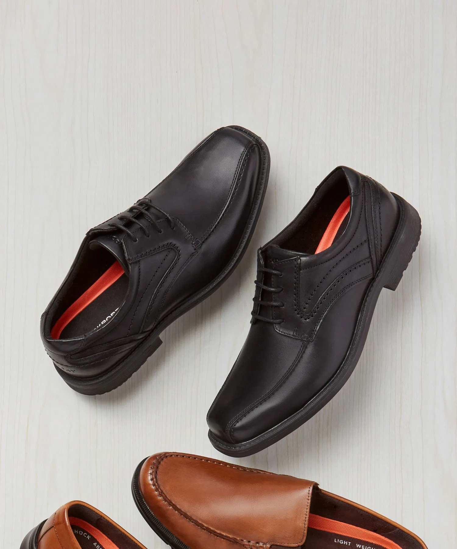 Мужские туфли ROCKPORT STYLE LEADER 2 из натуральной кожи чёрные — фото 2