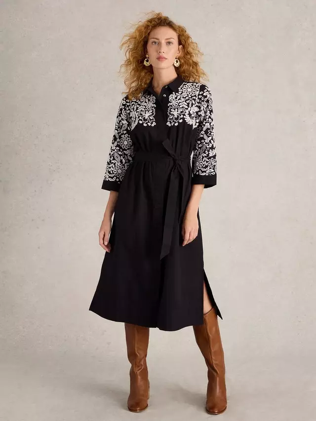 

Платье White Stuff Thyme Organic Cotton, цвет black/white