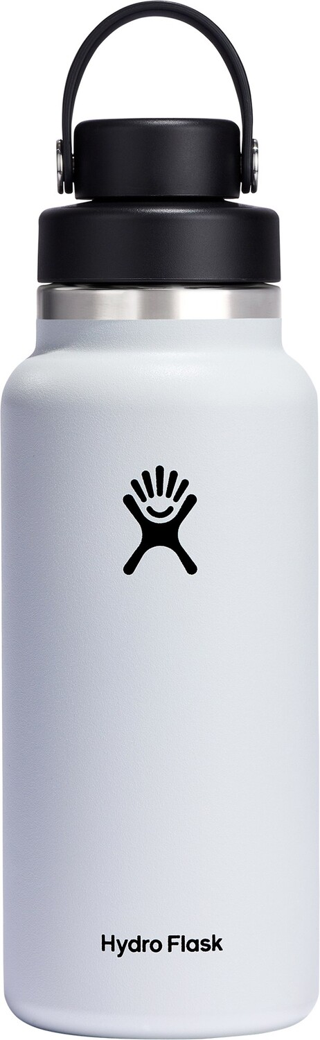 

Бутылка для воды Hydro Flask с широким горлышком и гибкой крышкой, белый