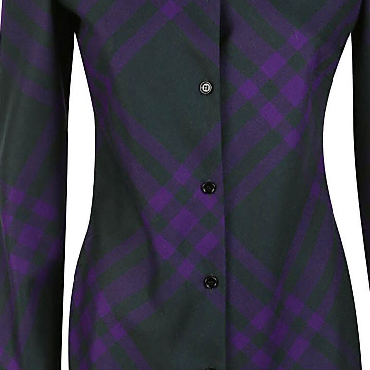 Платье женское Burberry, с длинными рукавами, фиолетовый — фото 4