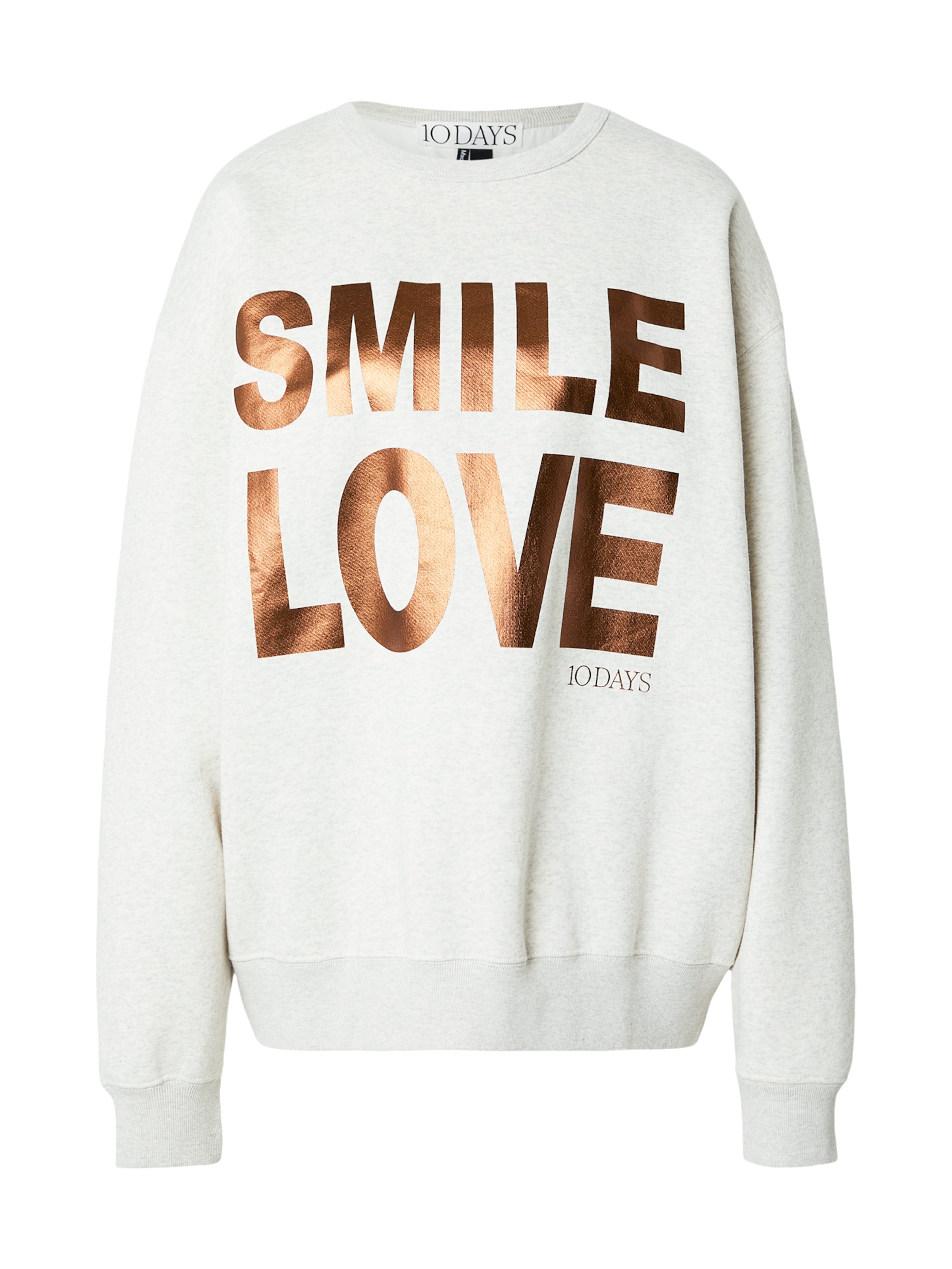 

10Days Свитшот 'Smile Love' в светло-сером цвете