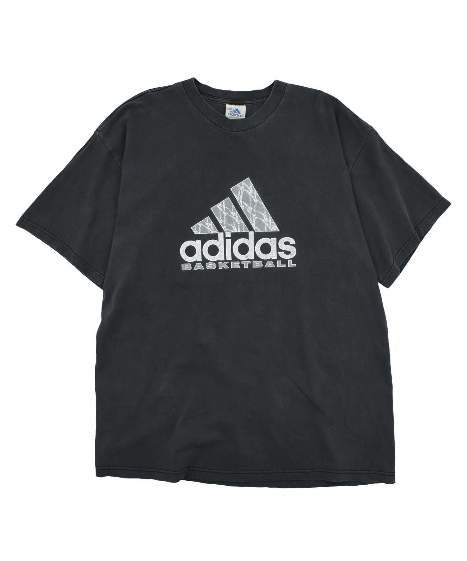 Унисекс винтажная футболка adidas с логотипом, XL, чёрный