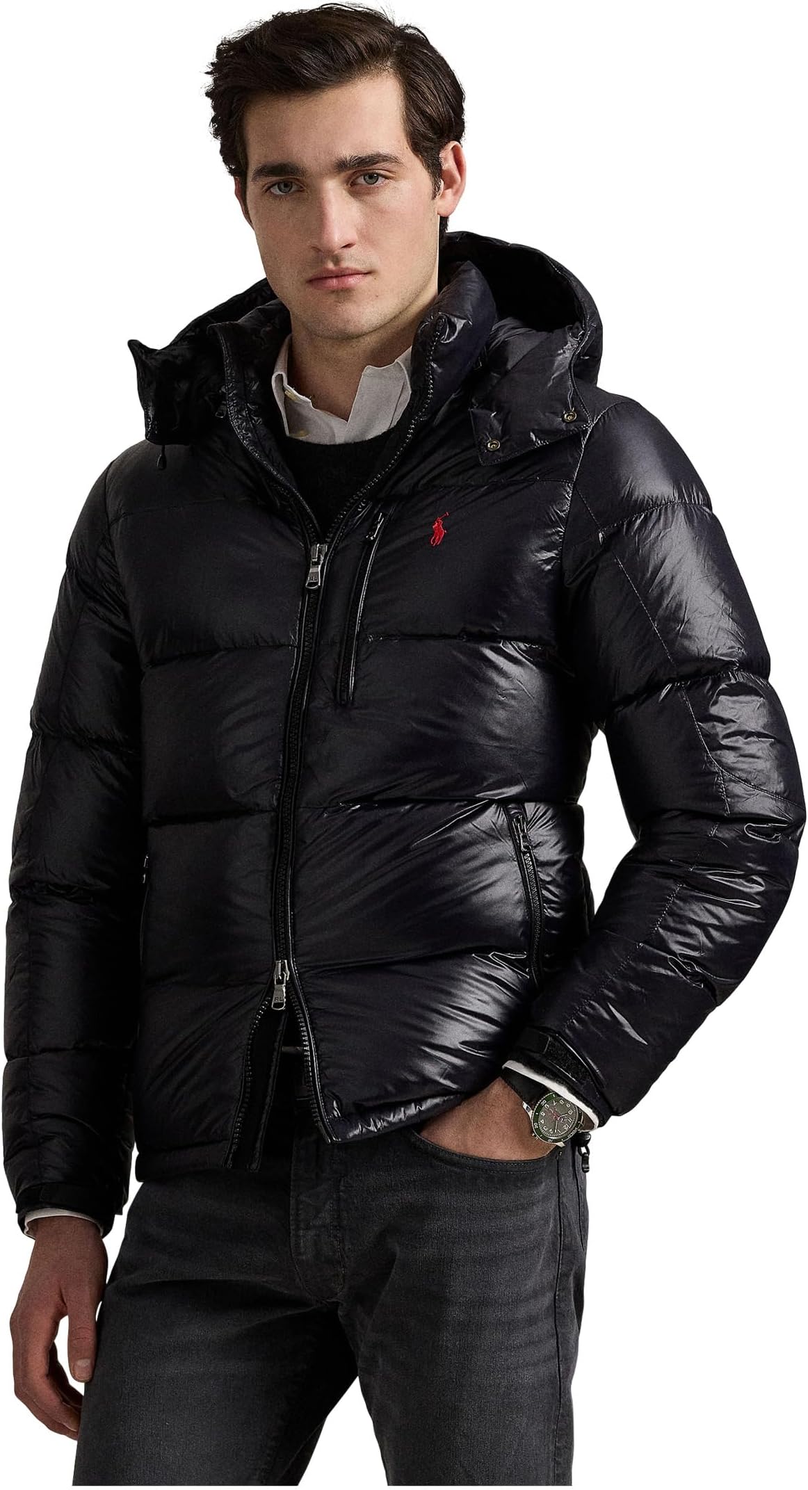 

Мужская куртка Gorham Glossed Down Polo Ralph Lauren, Polo Black Glossy