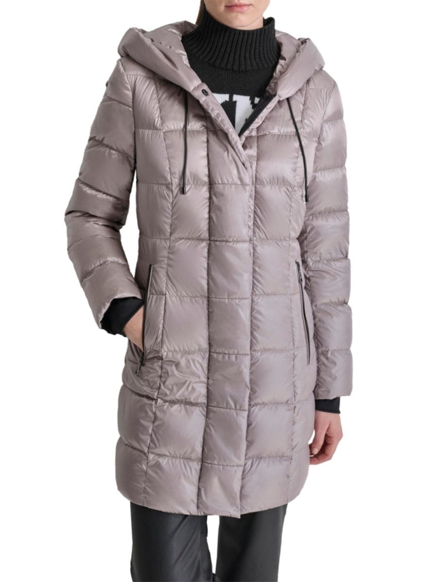 

Пуховое пальто DKNY, цвет Thistle