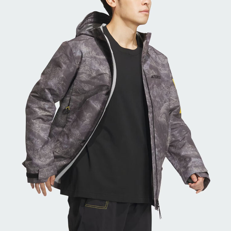 National Geographic X ALLOVER PRINT Куртка мужская для активного отдыха, серебристо-фиолетовая Adidas, серебристо-фиолетовый — фото 4