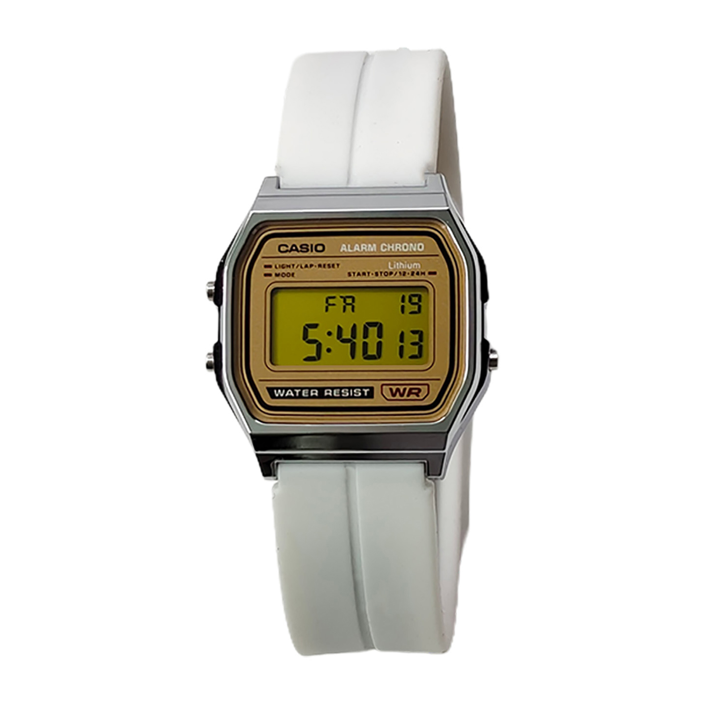 

CASIO Часы Retrofit Series Electronic Movement Silicone Strap Watch Women's Watch Gold Dial