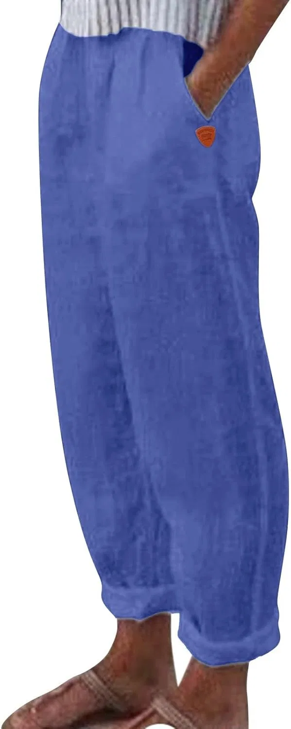 Брюки Active прямого кроя Cotton Linen, Blue