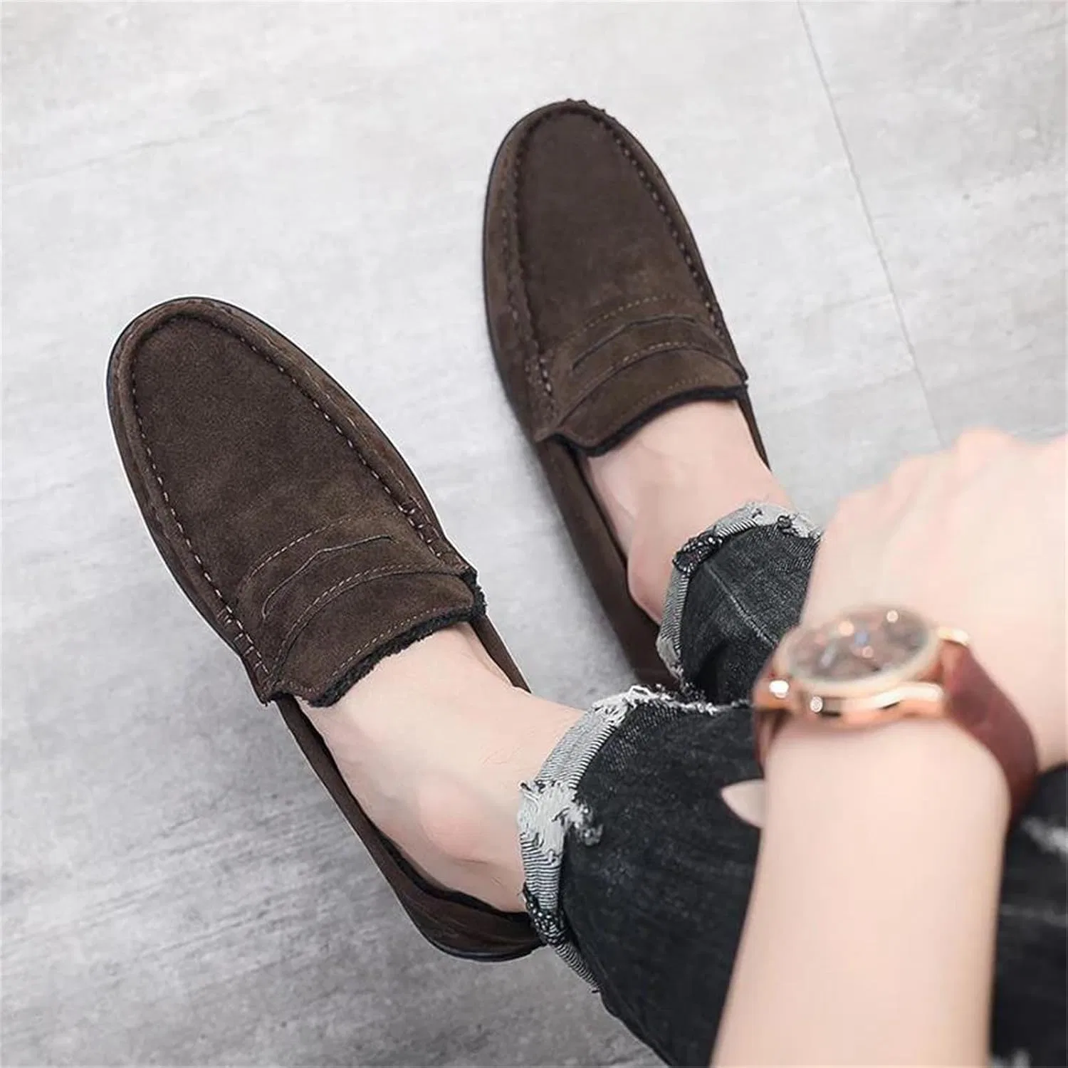 Лоферы мужские Warm Lined Loafers, серый — фото 2