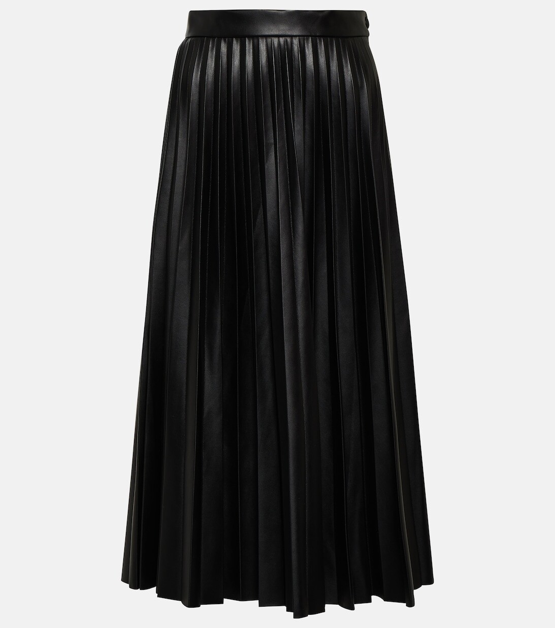 

Юбка миди со складками и высокой посадкой MM6 MAISON MARGIELA, черный