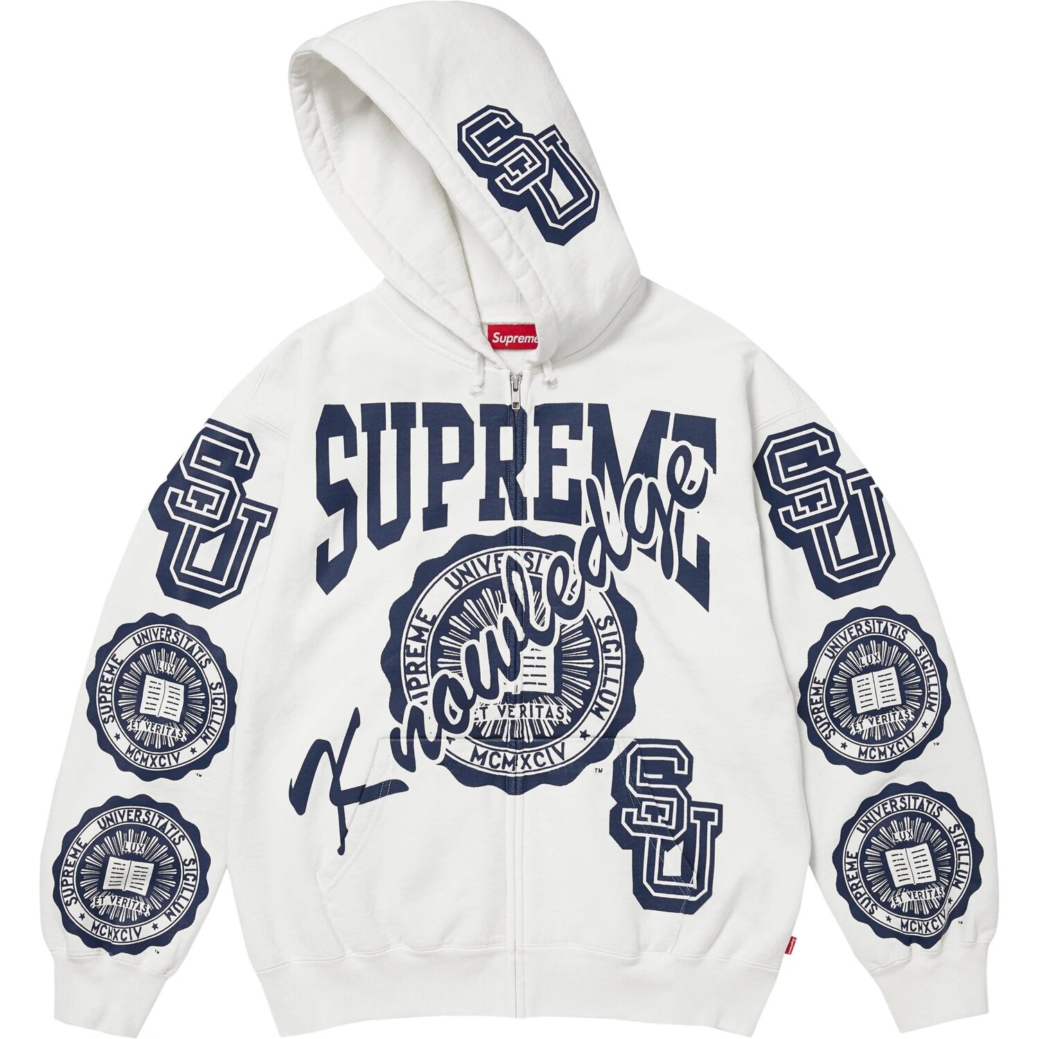 Толстовка на молнии Supreme, оранжевый — фото 2