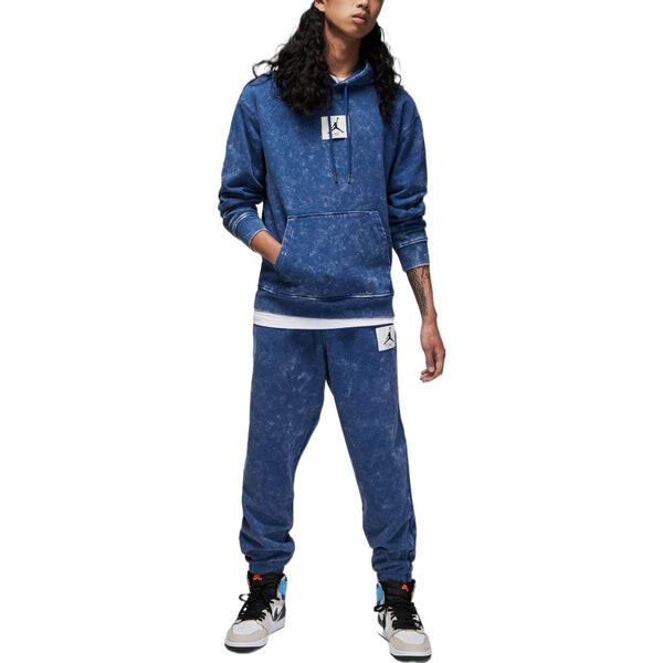 Толстовка Air Jordan Tie Dye Drawstring Hoodie Men's Blue, синий — фото 3