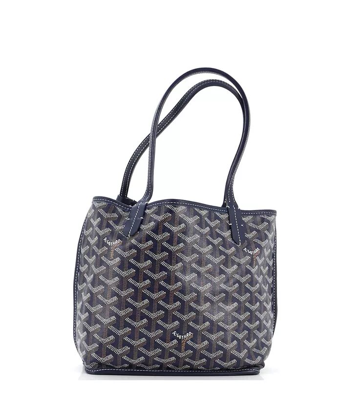 

Мини-сумка Anjou Reversible Tote из парусины с покрытием Pre-Owned Goyard, синий