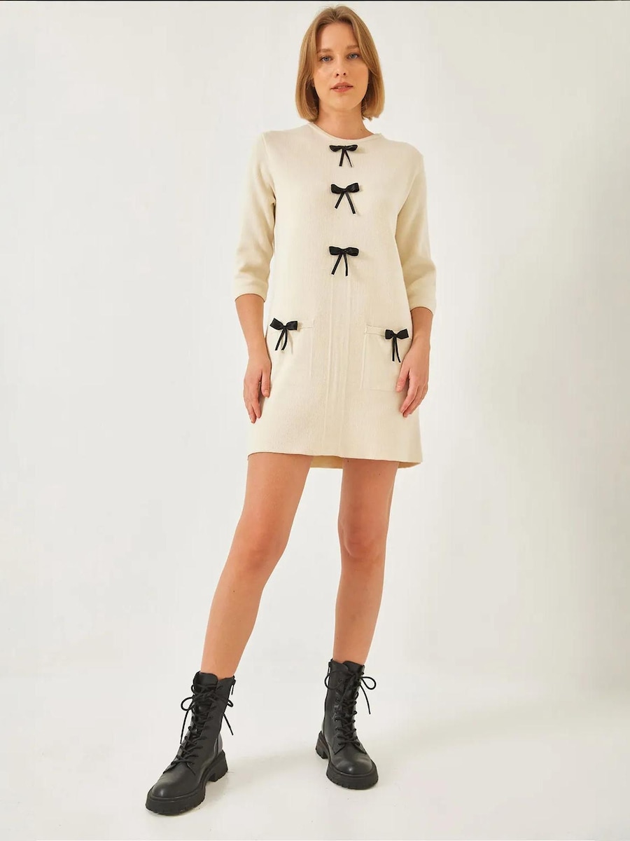 

Вязаное платье Bianco Lucci, кремовый