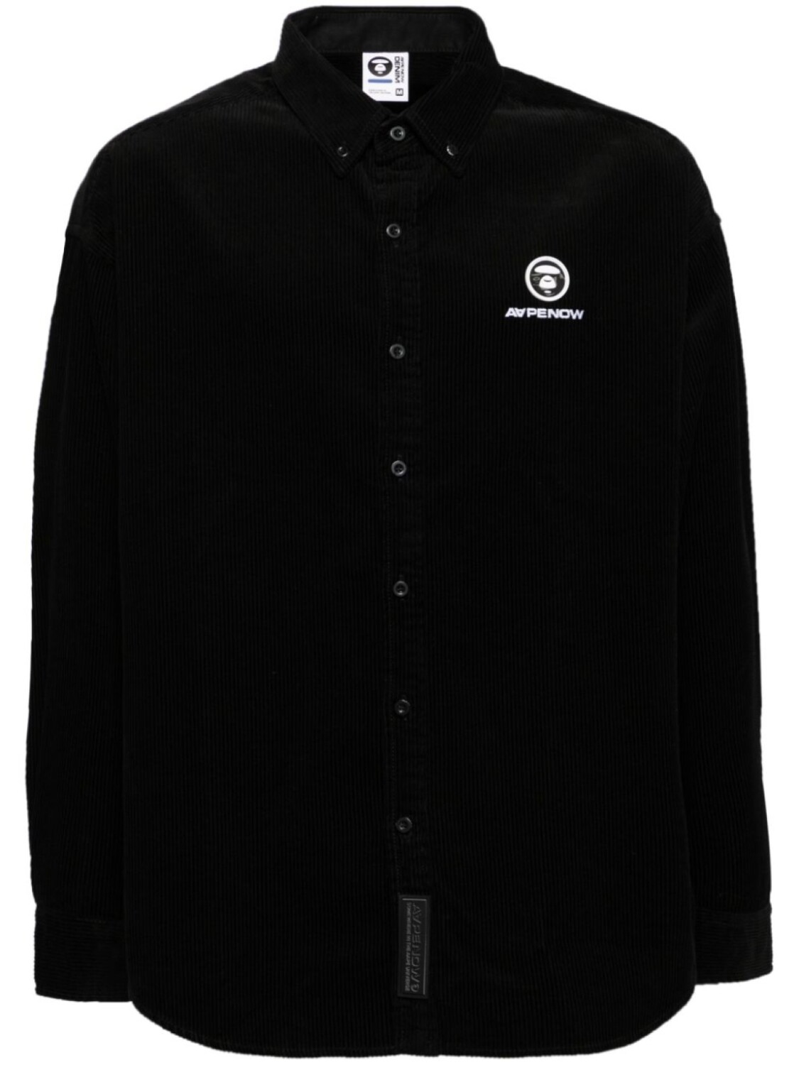 

AAPE BY *A BATHING APE вельветовая рубашка с нашивкой-логотипом, черный