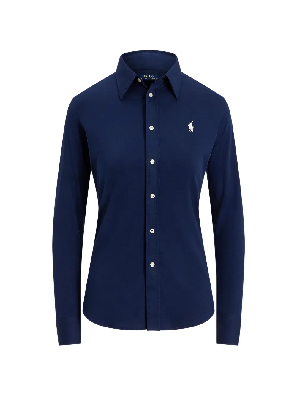 Хлопковая рубашка поло с изображением пони Polo Ralph Lauren, синий