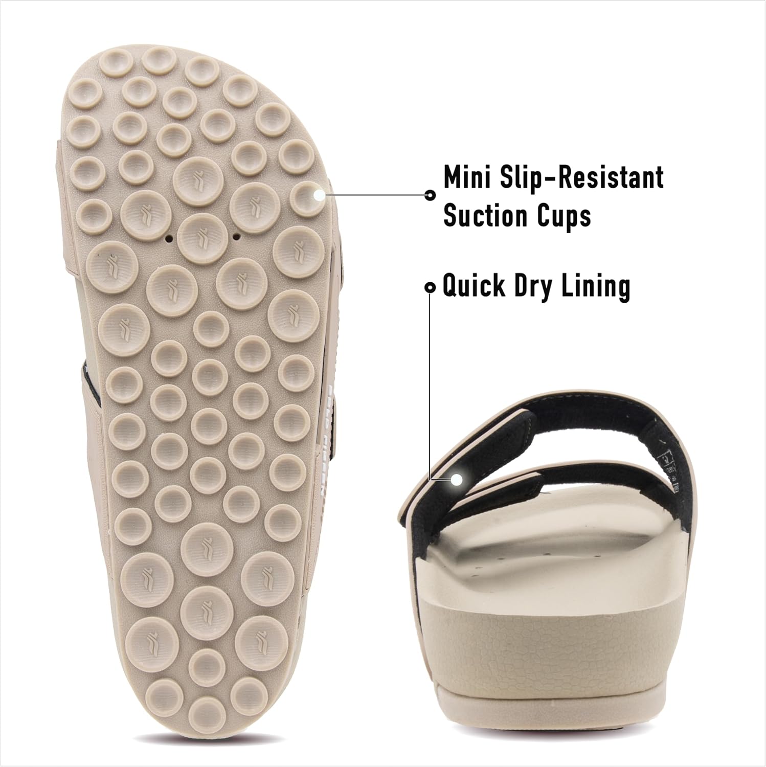 Сандалии Gold Pigeon Shoes PIRO унисекс с ортопедической стелькой Orthoheel, высокоплотным гелем и подошвой с водоотведением, 3753 Milk Tea — фото 4