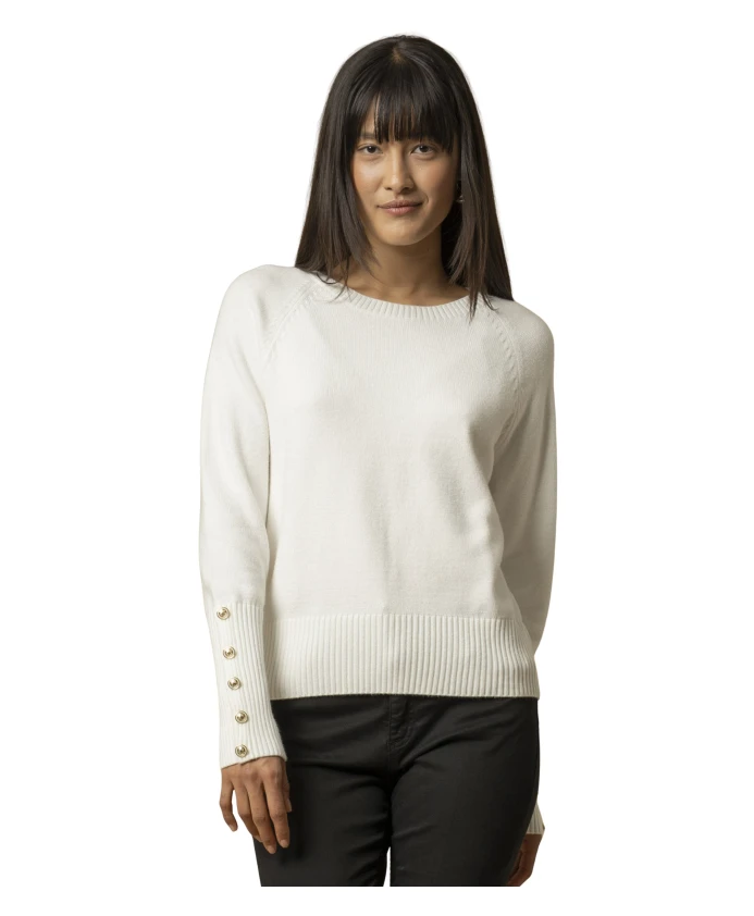 

Стильный классический пуловер с круглым вырезом. Kocca, белый