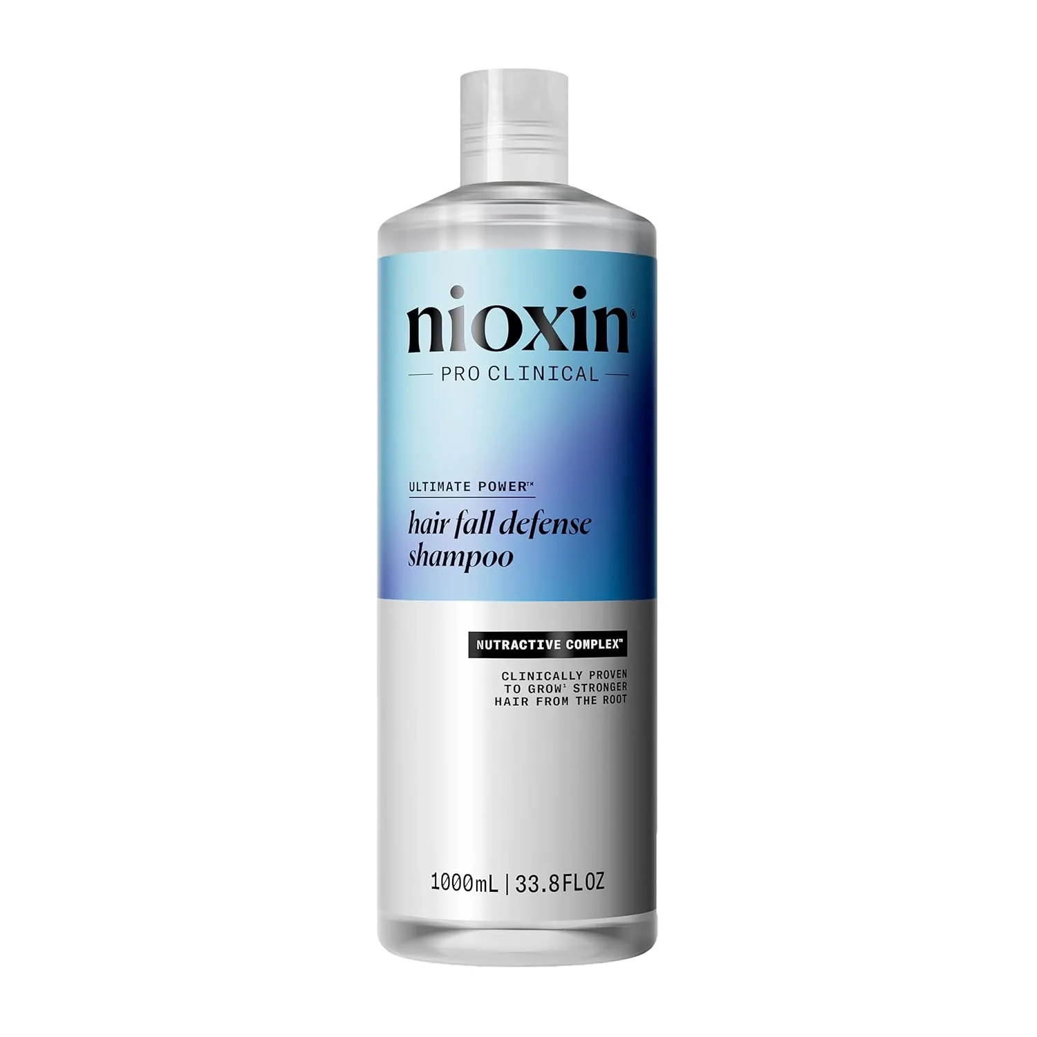 Шампунь Nioxin Hair Fall Defense | Активирует волосяные фолликулы для заметного уменьшения выпадения волос | С лауриновой кислотой, кофеином, ниацинамидом и сандалором 1000 мл (1 шт.)