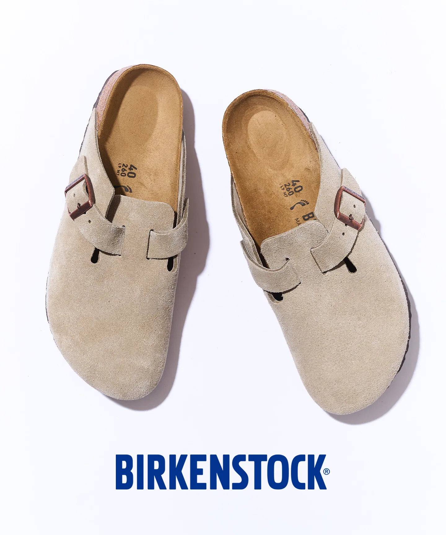 Мужские сандалии Birkenstock Boston бежевые