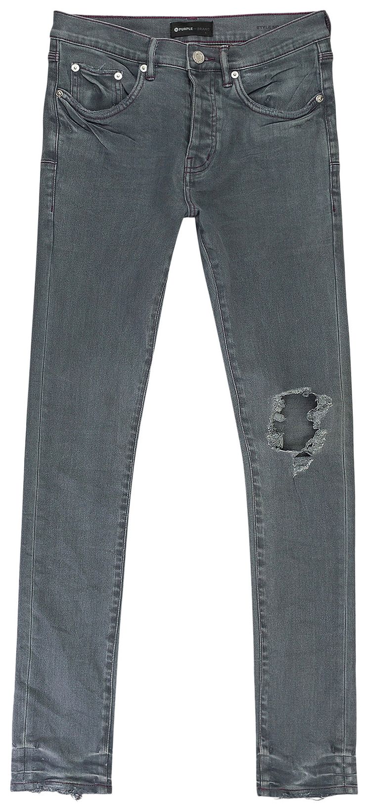 

Джинсы PURPLE BRAND Medium Contrast Stitch Skinny Jeans 'Grey', серый