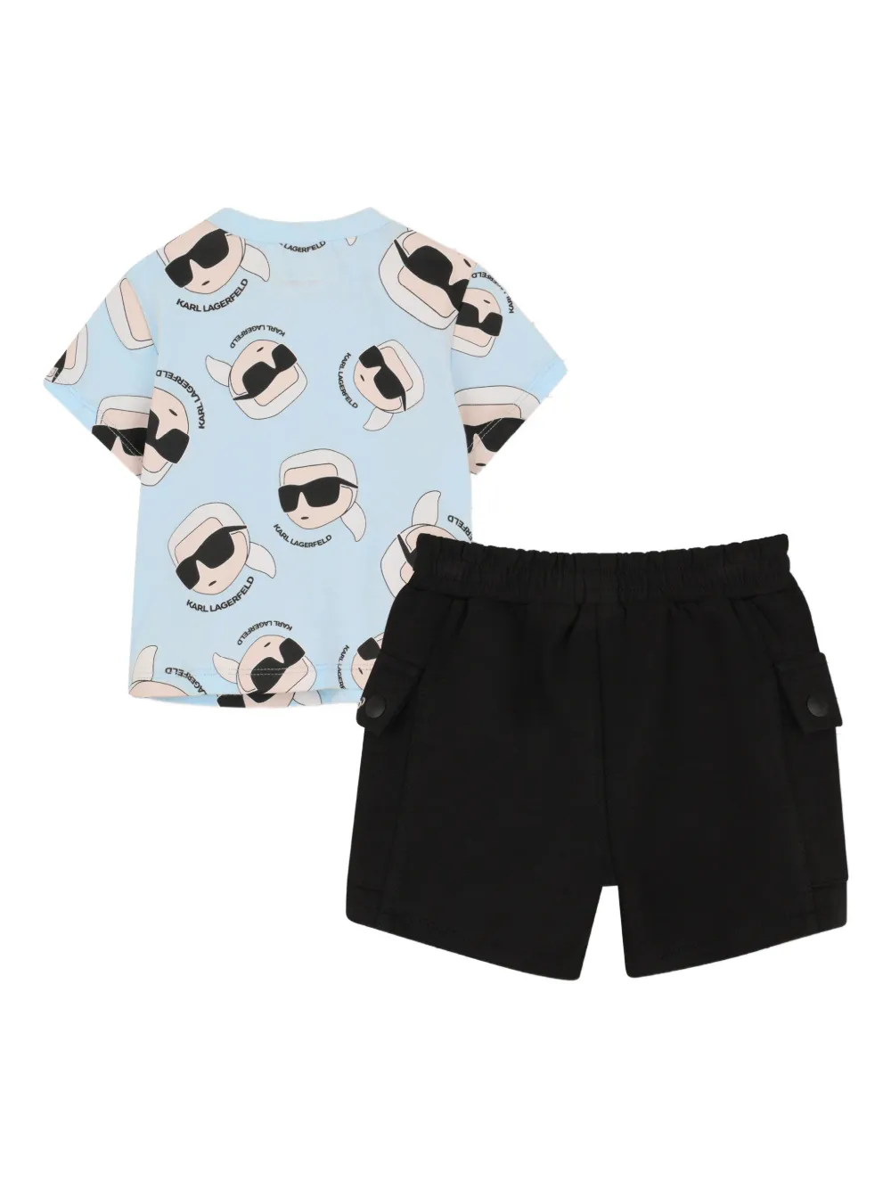 Комплект из карго-шортов Ikonik Karl Karl Lagerfeld Kids, черный — фото 2
