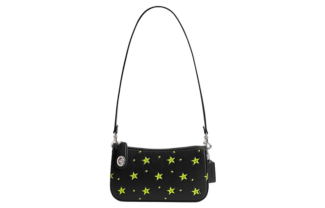 

Сумка через плечо из телячьей кожи Penny, черная COACH