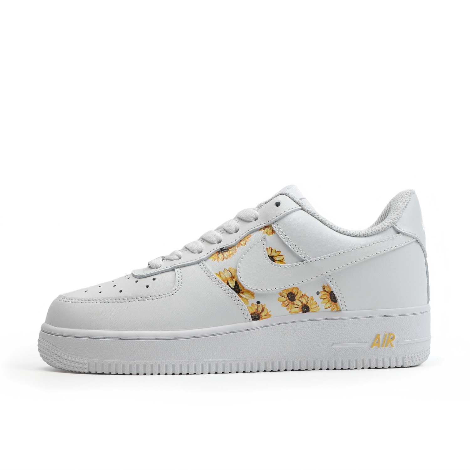 

Кроссовки Air Force 1 Abrasion Resistant легкие увеличивающие рост низкие Unisex для скейтбординга Nike, белый