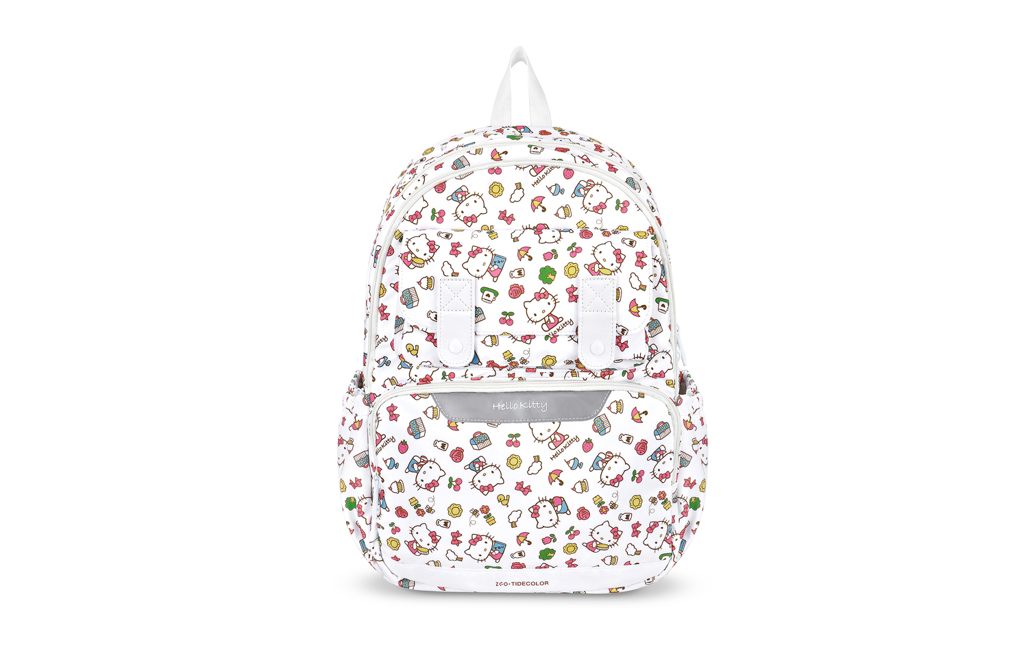 

Sanrio Большой женский рюкзак из полиэстера белого цвета, Hello Kitty-White Color Printing